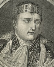Napoleon Bonaparte (1769-1821). Portrait. Engraving.