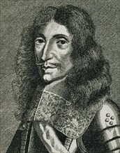 Charles I Louis, Elector Palatine (1617-1680). Engraving, 1663. Portrait.