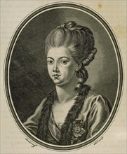 Princess Daschkaw (18th c), lady of Honour to Catherine II of Russia. Engraving by Treibmann, 1881.