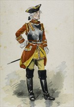 Soldier of the Regiment of the Queen in 1766.