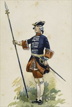 French guard of the king Louis XV.