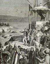 Inauguration ceremony of the Suez Canal at Port-Said on November 17, 1869.