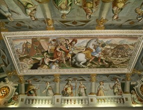 Palace of the Marquis of Santa Cruz. Frescoes of the Lineages Room depicting the ancestors of the Marquis of Santa Cruz.