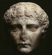 Head in marble of Agrippina the Younger.