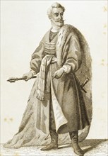 Jan Zamoyski (1542-1605). Polish nobleman. Portrait. Engraving.