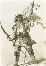 Polish scythemen with his war scythe.