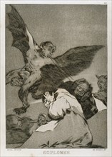 Francisco Goya (1746-1828). Caprices. Plaque 48. Big gusts. Prado Museum. Madrid.