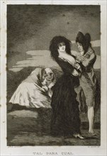 Francisco Goya (1746-1828). Caprices. Plaque 5. Two of a kind. 18th century. Prado Museum. Madrid.