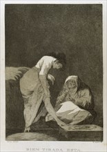 Francisco Goya (1746-1828). Caprices. Plaque 17. It is nicely stretched. Prado Museum. Madrid. Spain.