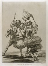 Francisco Goya (1746-1828). Caprices. Plaque 77. What one does to the other. Prado Museum. Madrid.