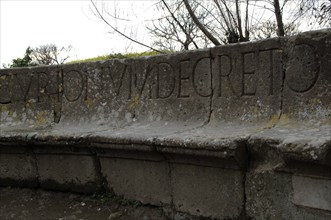 Pompeii. Roman inscription.