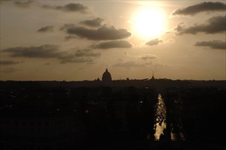 Sunset from the viewpont Pincio.