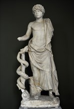 Statue of a young Roman depicted as Asklepion.