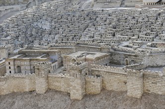 Model of the city of Jerusalem.