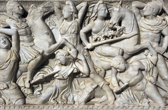 Battle between the Amazons and the Greeks.