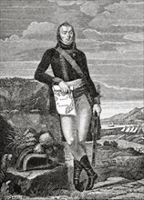 Jacques MacDonald, 1st duke of Taranto (1765 - 1840) . Marshal of France and military. Engraving.