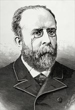 Teodoro Llorente Olivares (1836-1911). Spanish writer. Engraving.