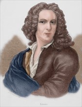 Carl Linnaeus (1707-1778). Engraving. Colored.