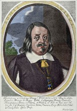 Prince of Lobkowicz. (1609-1677). Bohemian military and diplomat, and since 1646 Duke os Sagan. Colored engraving.