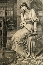 Mechthild of Magdeburg (1207-1282/1294). Medieval mystic. Engraving,1896.
