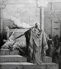 Old Testament. Mattathias and the Apostate. Drawing by Gustave Dore.