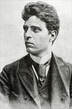 Pietro Mascagni (1863-1945). Italian composer. Portrait. Engraving.