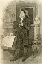 Charles Dickens (1812-1870). "Martin Chuzzlewit", 1843-1844. Mr. Pecksniff. La Ilustracion Iberica, 1898.
