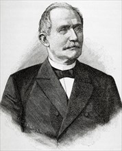 Albert von Maybach (1822-1904) . German lawyer, politician and railway manager. Portrait. Engraving.