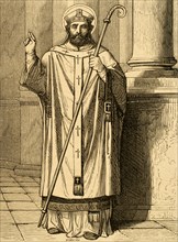 Maximus the Confessor (580-662). Christian monk, theologian, and scholar. Engraving.