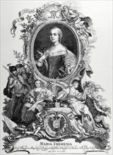 Queen Maria Theresa of Austria (1717-1780). Engraving, 1882.