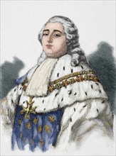 Louis XVI (1754-1793). King of France. Engraving. Colored.