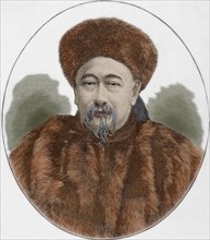 Guo Songtao (Kuo Ta-Jen) (1818-1891). Engraving. Colored.