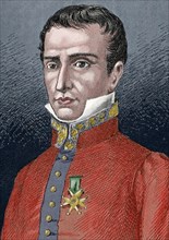 Jose Manso y Sola (1785-1863). General and Captain General of the Royal Army of Fernando VII and Elizabeth II. Colored.