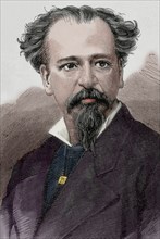 Juan Antonio Mateos (1831-1913). Writer and Mexican liberal politician. Engraving. Colored.