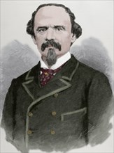 Ignacio Mariscal (1829-1910). Mexican writer, diplomat and politician. Engraving. Colored.