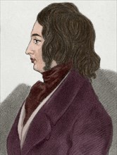 Charles Dickens (1812-1870). British novelist. Drawing. Colored.