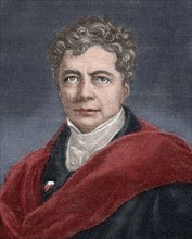 Friedrich Wilhelm Joseph Schelling (1775-1854). German philosopher. Colored.