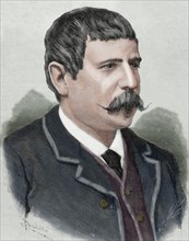 Manuel Bosch y Reyes (1848-1890). Spanish writer. 19th c. Engraving. Colored.