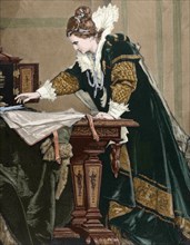 Elizabeth I of england decrees the death of Mary Stuart, Queen of Scots.