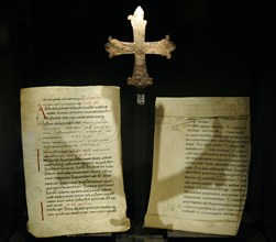 Bible, Cult book, and processional cross of Veinge.