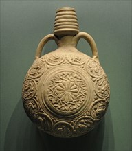 Ampulla. Used for holy water or holy oil (pilgrimages).