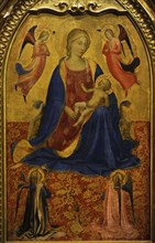 Madonna and Child with Four angels.