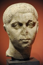 Marble bust of Roman emperor Severus Alexander.