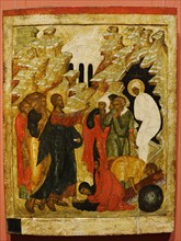 Russian Icon depicting Ressurrection of Lazarus.