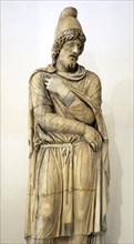 Barbarian prisoner. Preconnesian marble. 2nd- 3rd century AD. Naples. Italy.