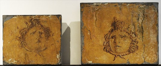 Roman fresco depicting two masks.