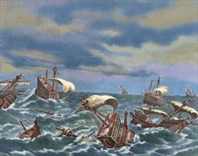 Destruction of the Spanish Armada.