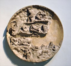 Apollo and Artemis slaying the children of Niobe.