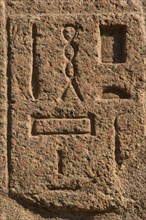 Hieroglyphic writing.