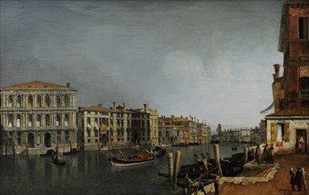 The Grand Canal, Venice, with Ca'Pesaro and Palazzo Foscarini-Giovannelli, from the Campiello of the Palazzo Gussoni.